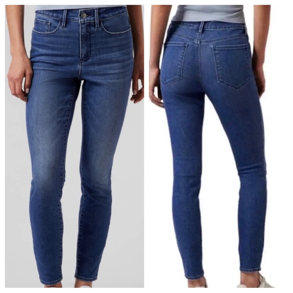 ATHLETA SCULPTEK MED WASH DENIM JEANS  SIZE 6